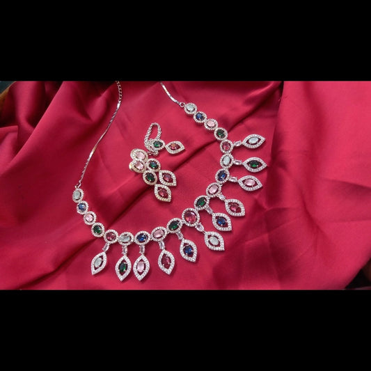 Regal Elegance AD Gemstones Necklace